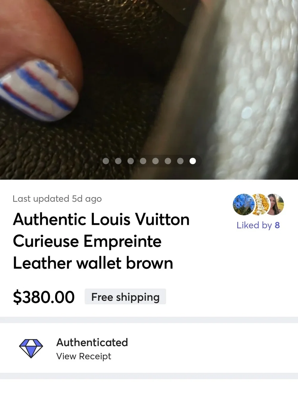 Louis Vuitton Curieuse Empreinte Leather wallet brown